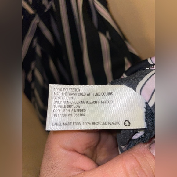 A NEW DAY Black & Pink Striped Wrap Dress | Excellent Condition | Size XXL - Picture 4 of 9